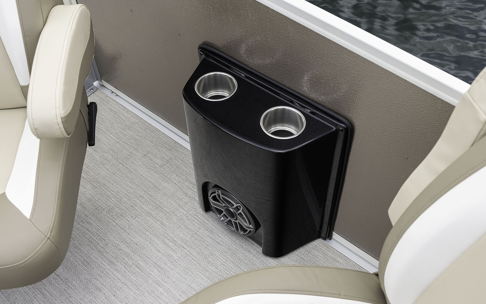 Speaker/cupholder caddy