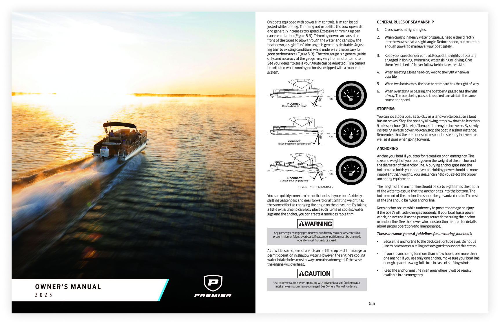 Owners Premier Pontoons